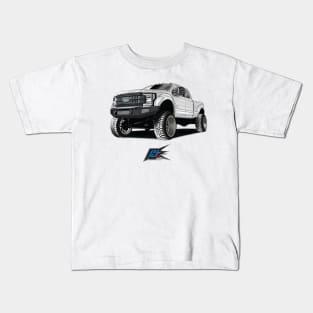 ford f250 hd truck white Kids T-Shirt